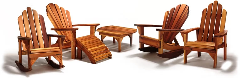 Baldwin Adirondack chairs arranged outdoors